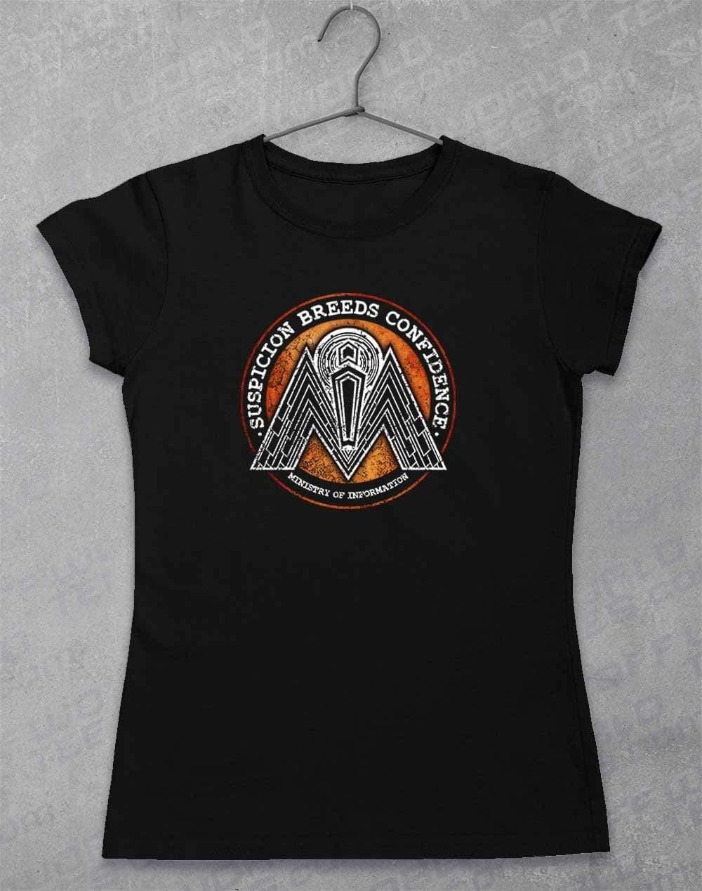 Ministry of Information Women's T-Shirt 8-10 / Black  - Off World Tees