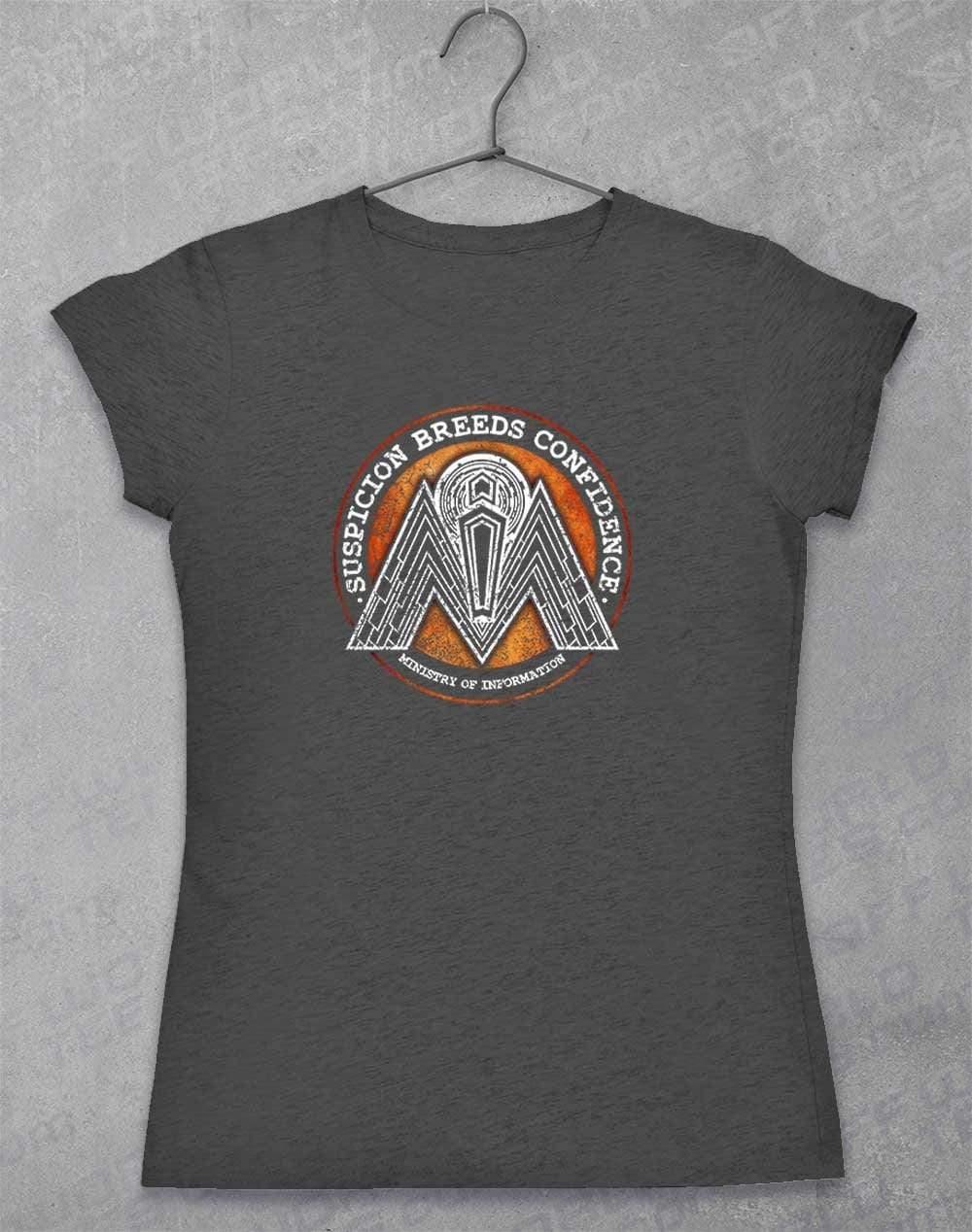 Ministry of Information Women's T-Shirt 8-10 / Dark Heather  - Off World Tees