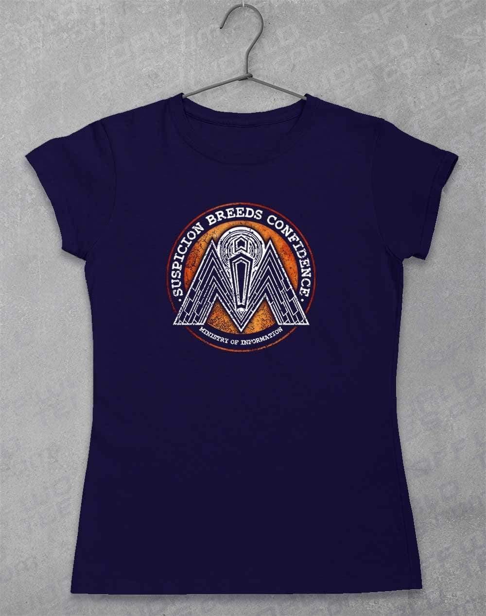 Ministry of Information Women's T-Shirt 8-10 / Navy  - Off World Tees