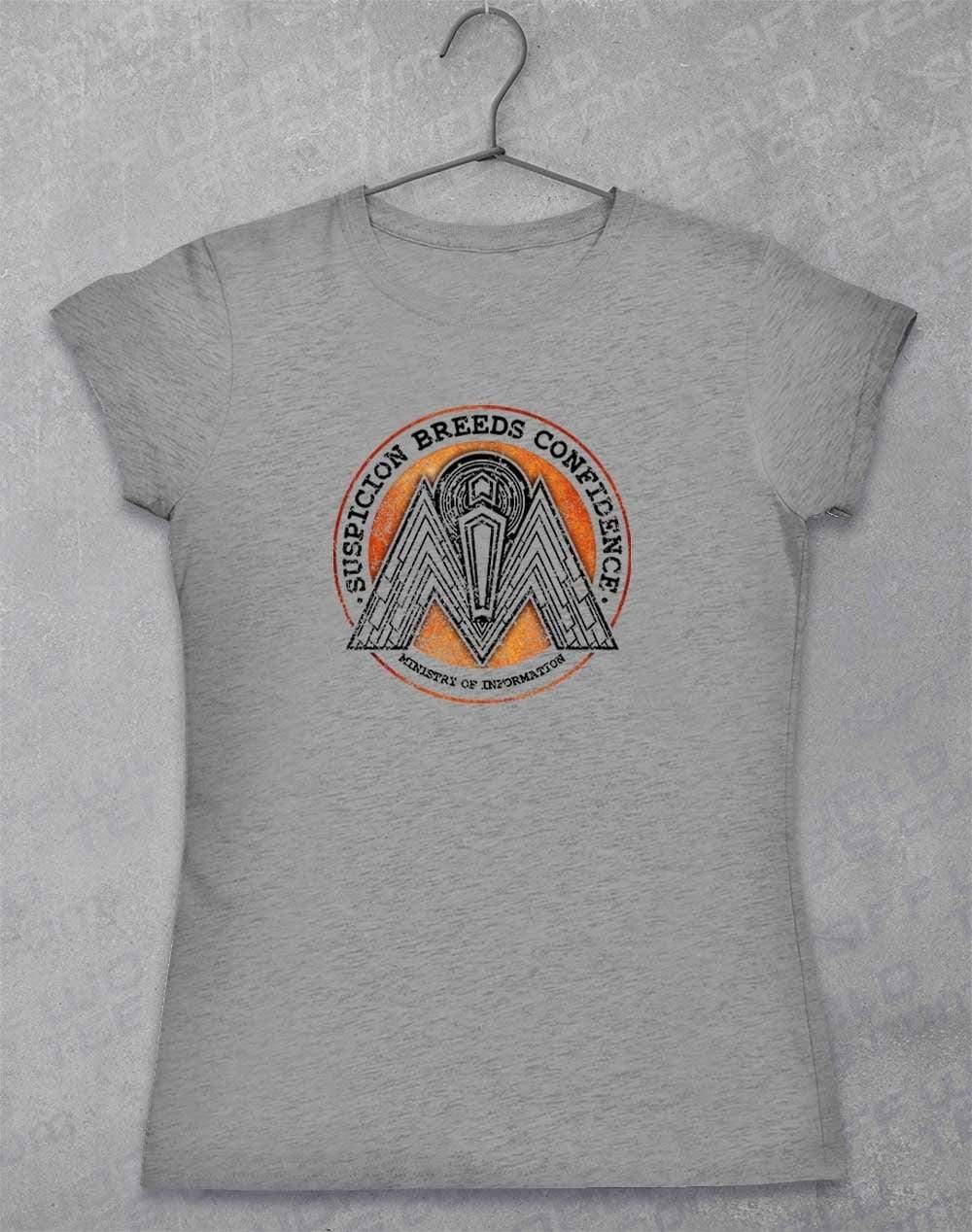 Ministry of Information Women's T-Shirt 8-10 / Sport Grey  - Off World Tees