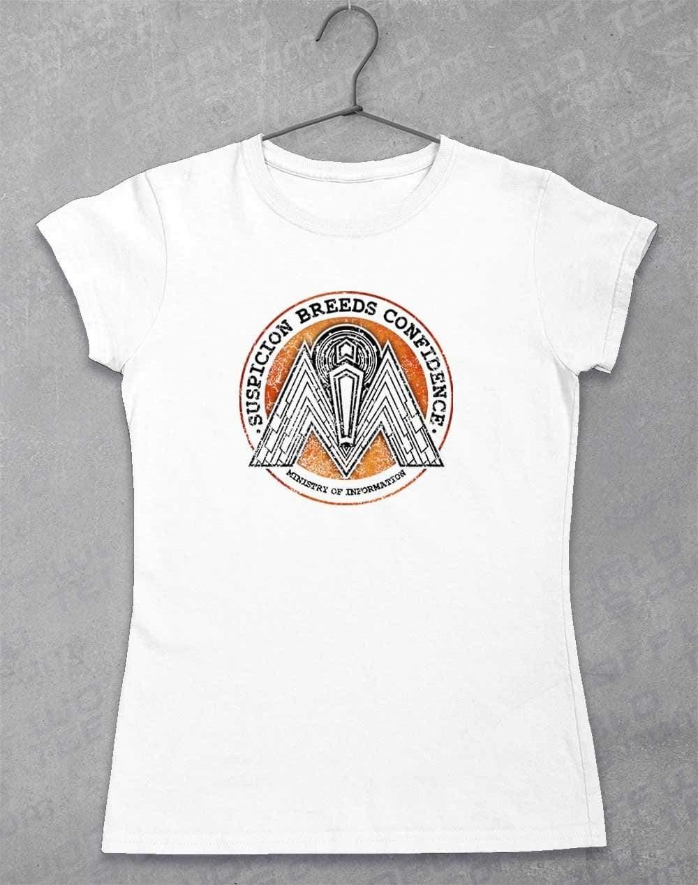 Ministry of Information Women's T-Shirt 8-10 / White  - Off World Tees