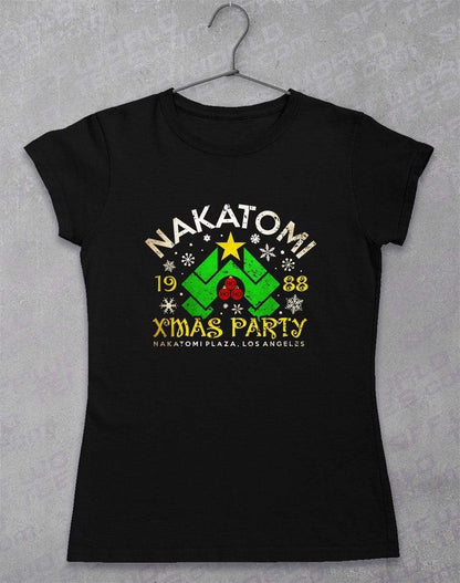 Nakatomi Xmas Party Women's T-Shirt 8-10 / Black  - Off World Tees