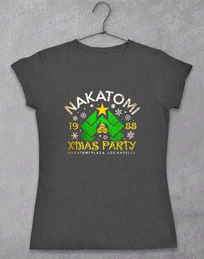 Nakatomi Xmas Party Women's T-Shirt 8-10 / Dark Heather  - Off World Tees