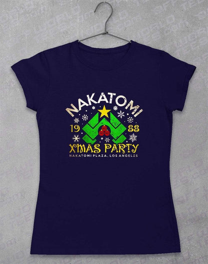 Nakatomi Xmas Party Women's T-Shirt 8-10 / Navy  - Off World Tees