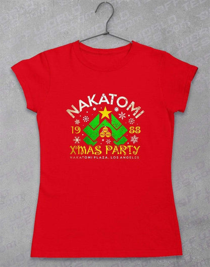 Nakatomi Xmas Party Women's T-Shirt 8-10 / Red  - Off World Tees
