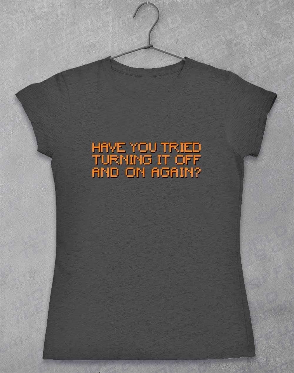Off and On Again Women's T-Shirt 8-10 / Dark Heather  - Off World Tees