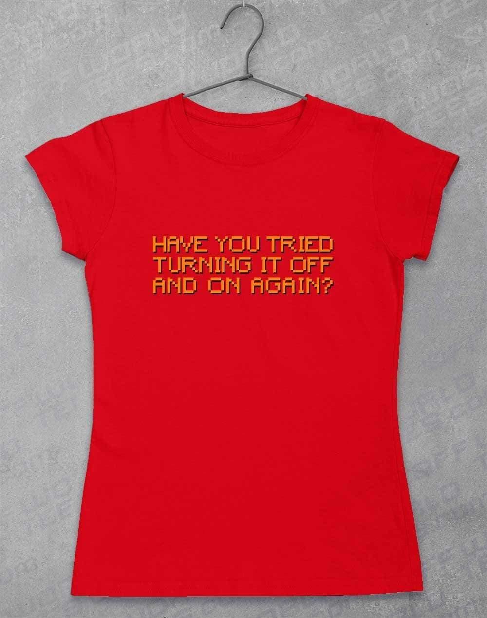 Off and On Again Women's T-Shirt 8-10 / Red  - Off World Tees