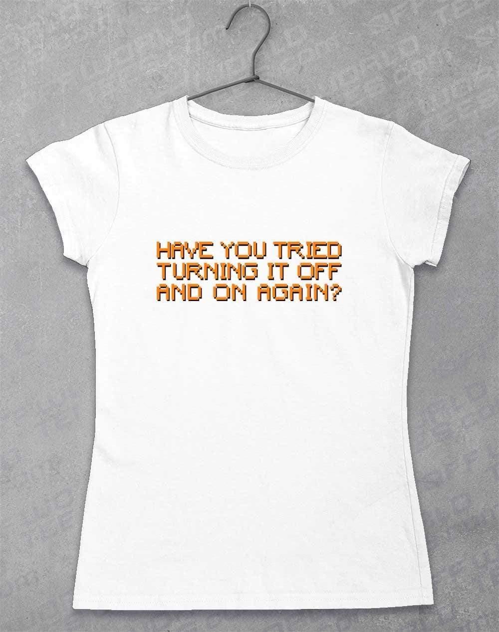 Off and On Again Women's T-Shirt 8-10 / White  - Off World Tees
