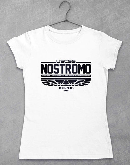 USCSS Nostromo Womens T-Shirt 8-10 / White  - Off World Tees