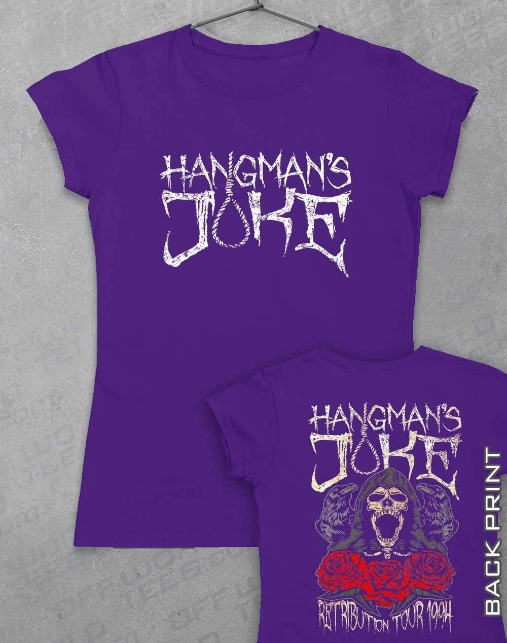 Hangman's Joke Tour 94 with Back Print Womens T-Shirt 8-10 / Lilac  - Off World Tees