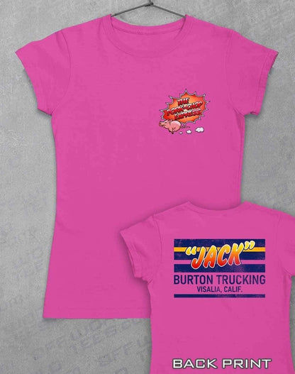 Jack Burton Trucking with Back Print Womens T-Shirt 8-10 / Azalea  - Off World Tees