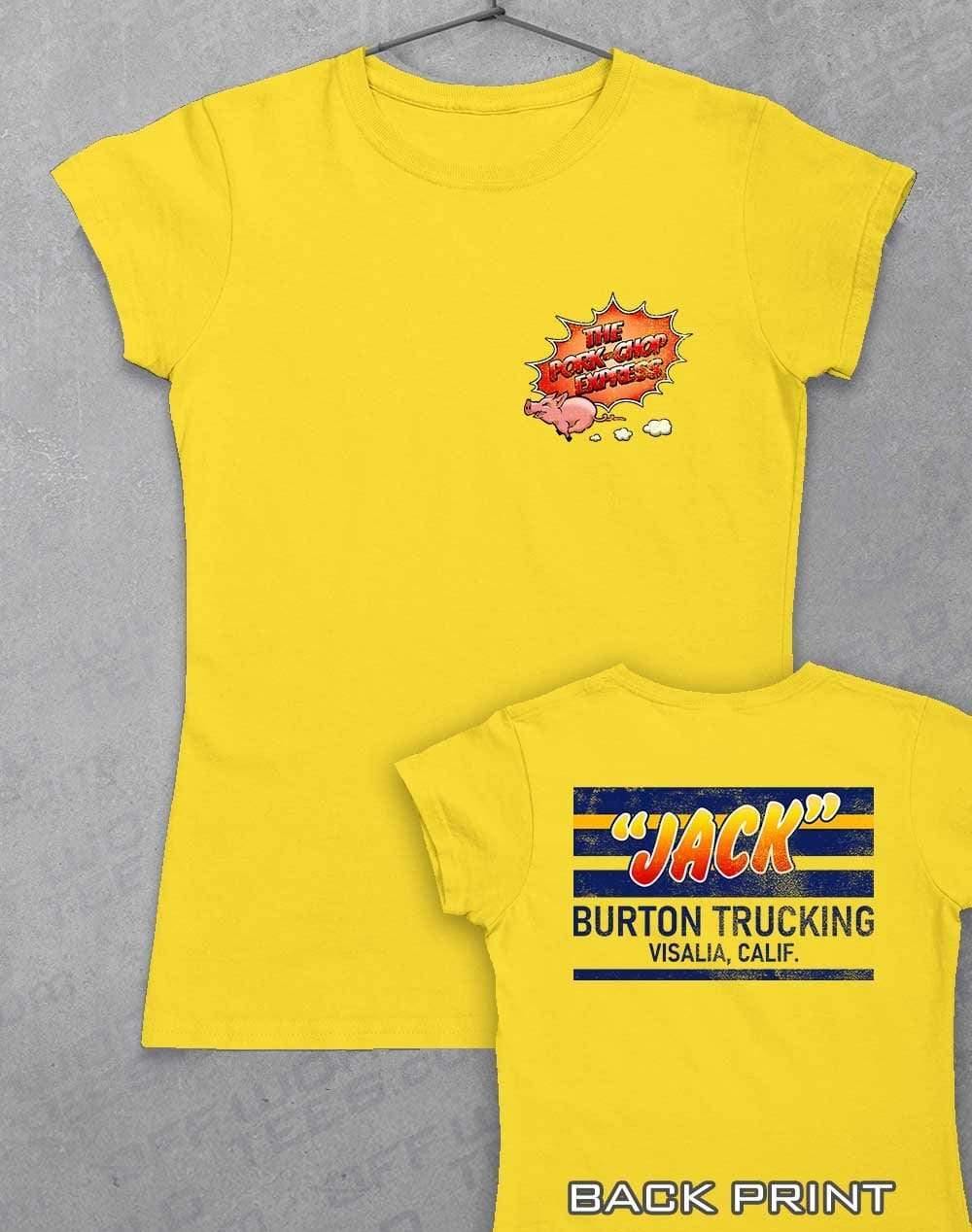 Jack Burton Trucking with Back Print Womens T-Shirt 8-10 / Daisy  - Off World Tees