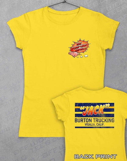 Jack Burton Trucking with Back Print Womens T-Shirt 8-10 / Daisy  - Off World Tees