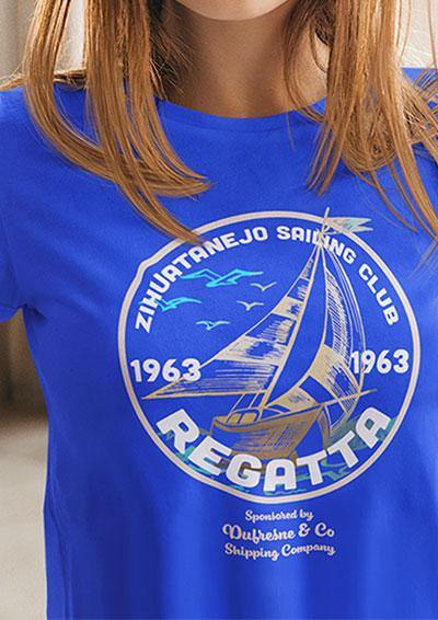 Zihuatanejo Sailing Big Print Women's T-Shirt  - Off World Tees