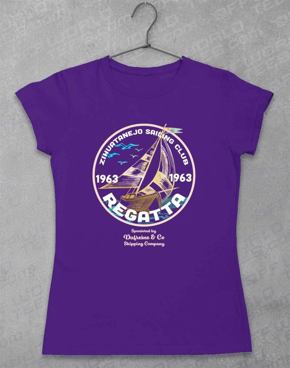 Zihuatanejo Sailing Big Print Women's T-Shirt 8-10 / Lilac  - Off World Tees