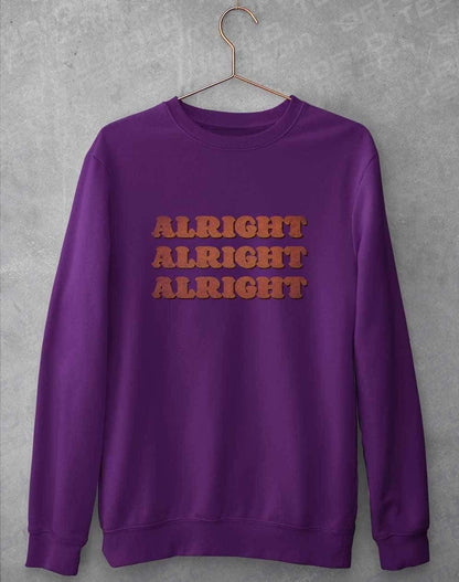 Alright Alright Alright Sweatshirt S / Purple  - Off World Tees