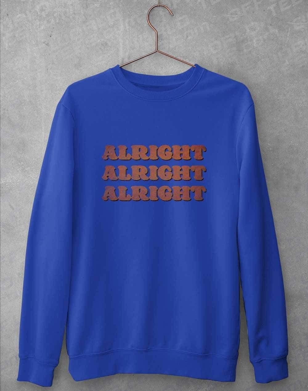 Alright Alright Alright Sweatshirt S / Royal Blue  - Off World Tees