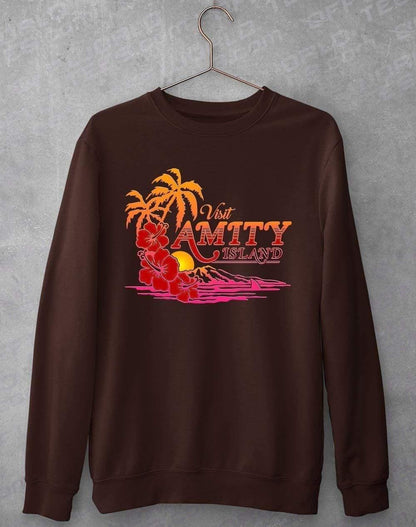 Amity Island Sweatshirt S / Hot Chocolate  - Off World Tees