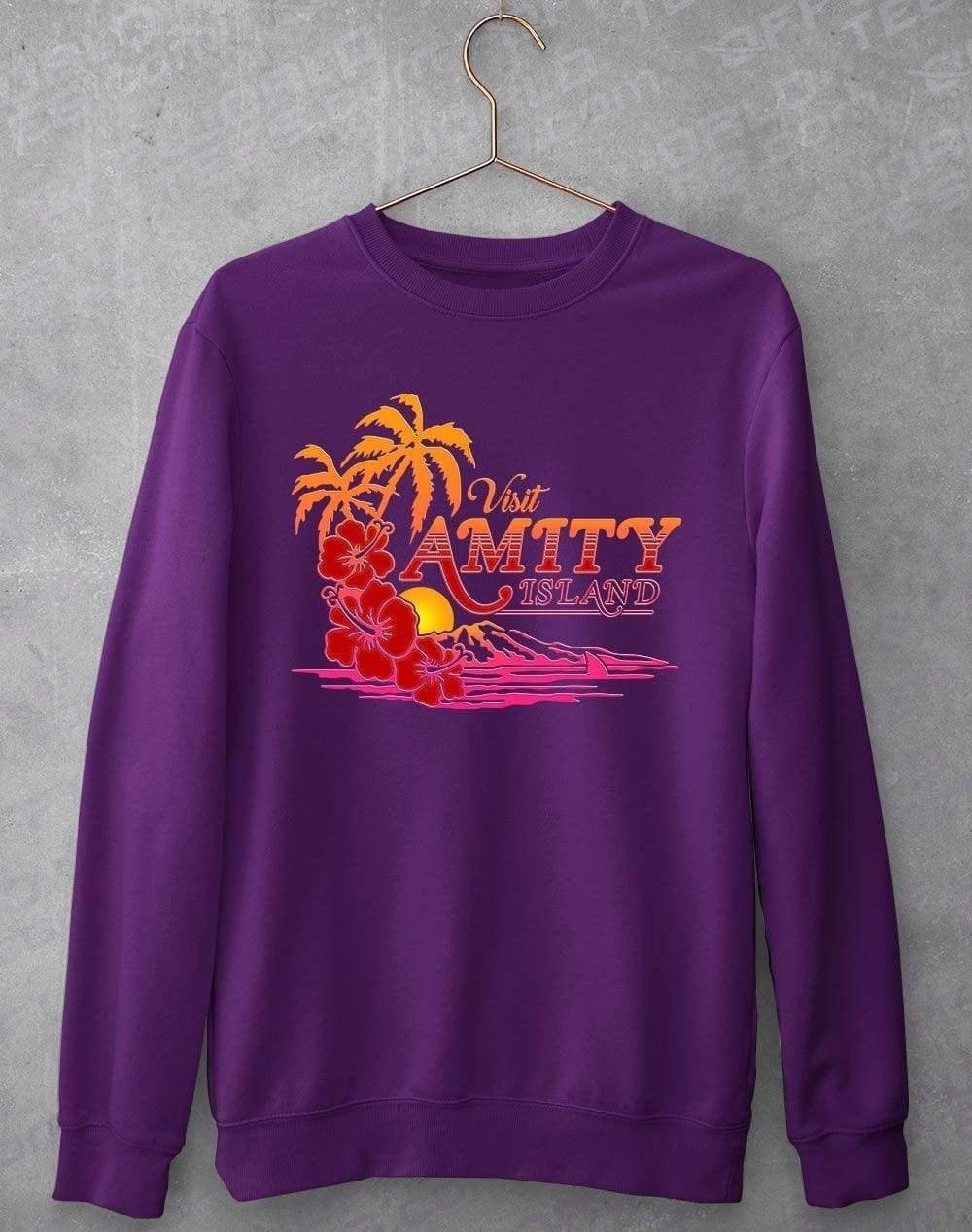 Amity Island Sweatshirt S / Purple  - Off World Tees