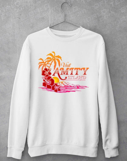 Amity Island Sweatshirt S / White  - Off World Tees