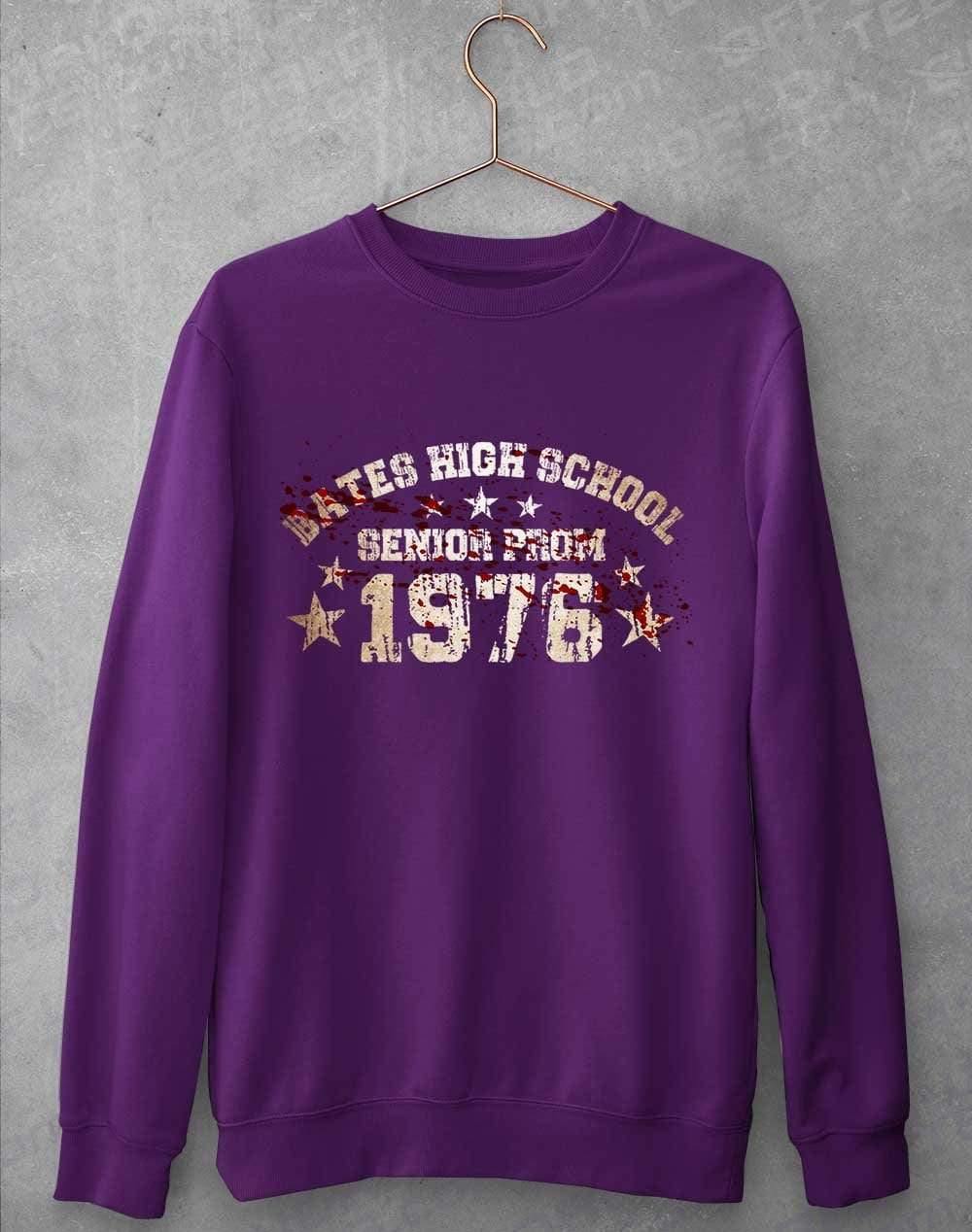 Bates High School Prom 1976 Sweatshirt S / Purple  - Off World Tees