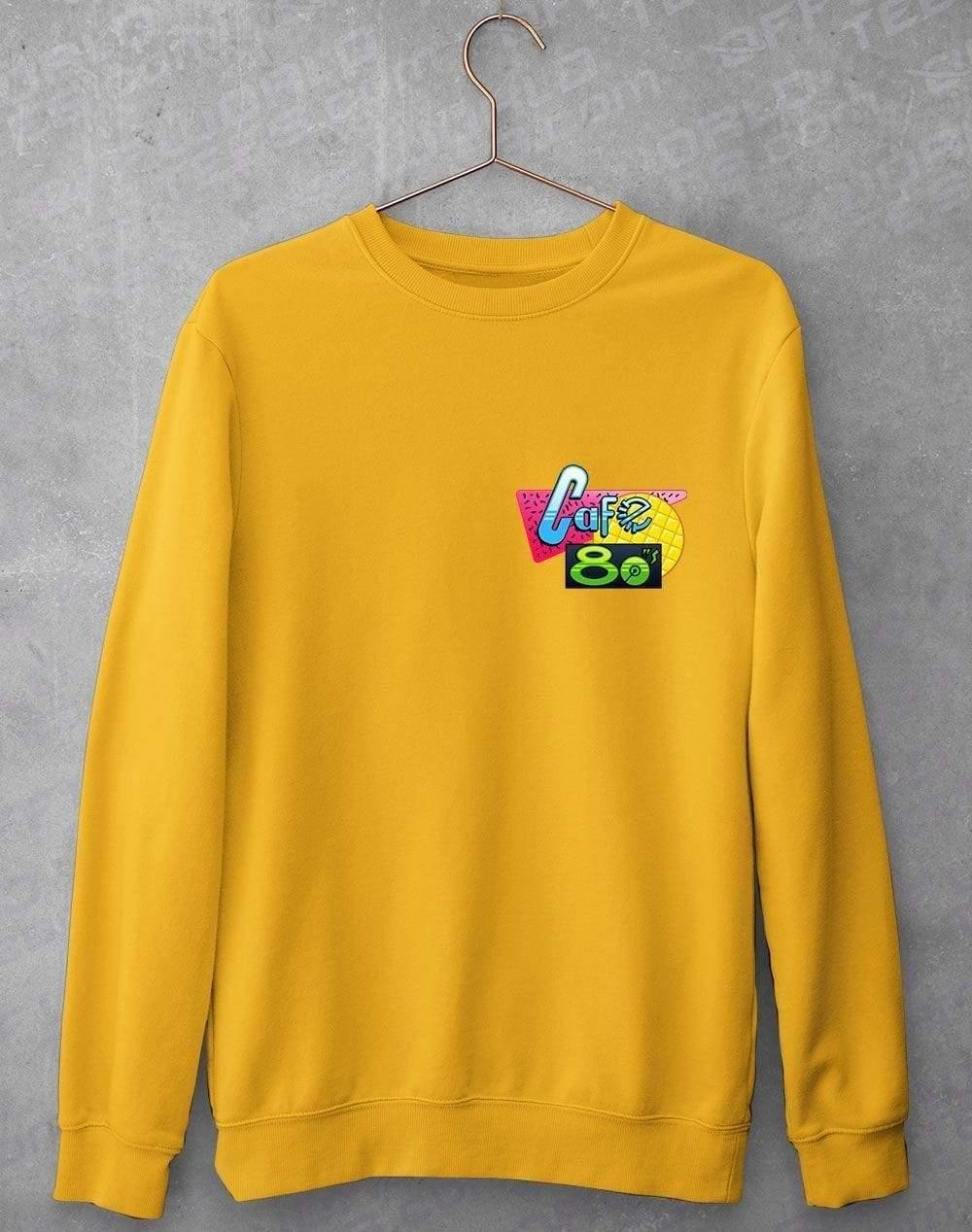 Cafe 80s Pocket Print Sweatshirt S / Gold  - Off World Tees