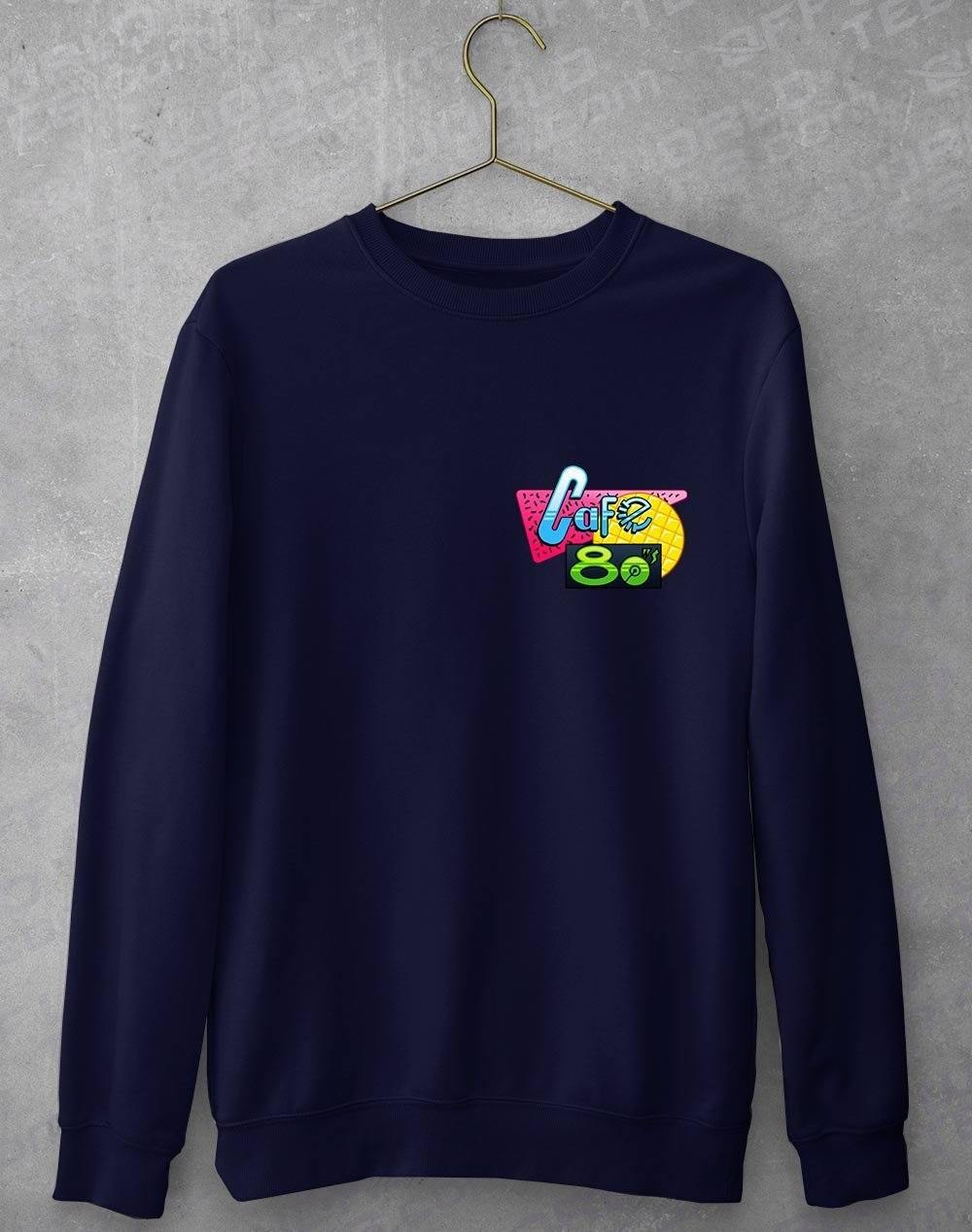 Cafe 80s Pocket Print Sweatshirt S / Oxford Navy  - Off World Tees