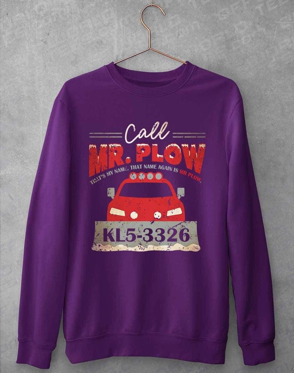 Call Mr Plow Sweatshirt S / Purple  - Off World Tees