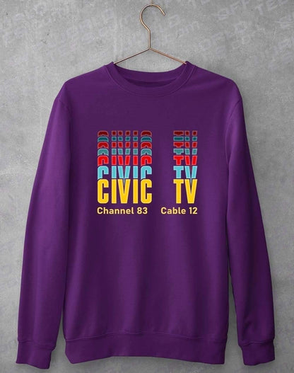 Civic TV Sweatshirt S / Purple  - Off World Tees
