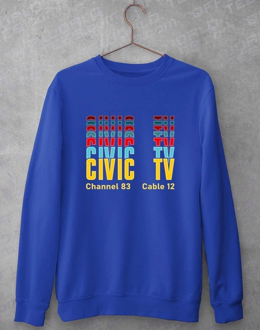 Civic TV Sweatshirt S / Royal  - Off World Tees