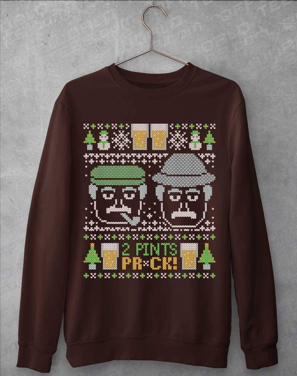 Craiglang Christmas 2 Pints Knit Pattern Sweatshirt  - Off World Tees