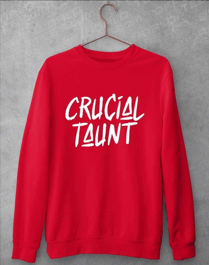 Crucial Taunt Sweatshirt S / Fire Red  - Off World Tees