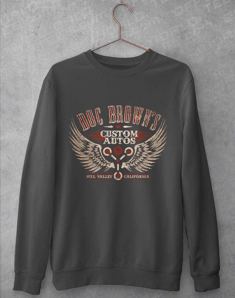 Doc Brown's Custom Autos Sweatshirt S / Charcoal  - Off World Tees