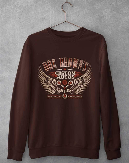 Doc Brown's Custom Autos Sweatshirt S / Hot Chocolate  - Off World Tees