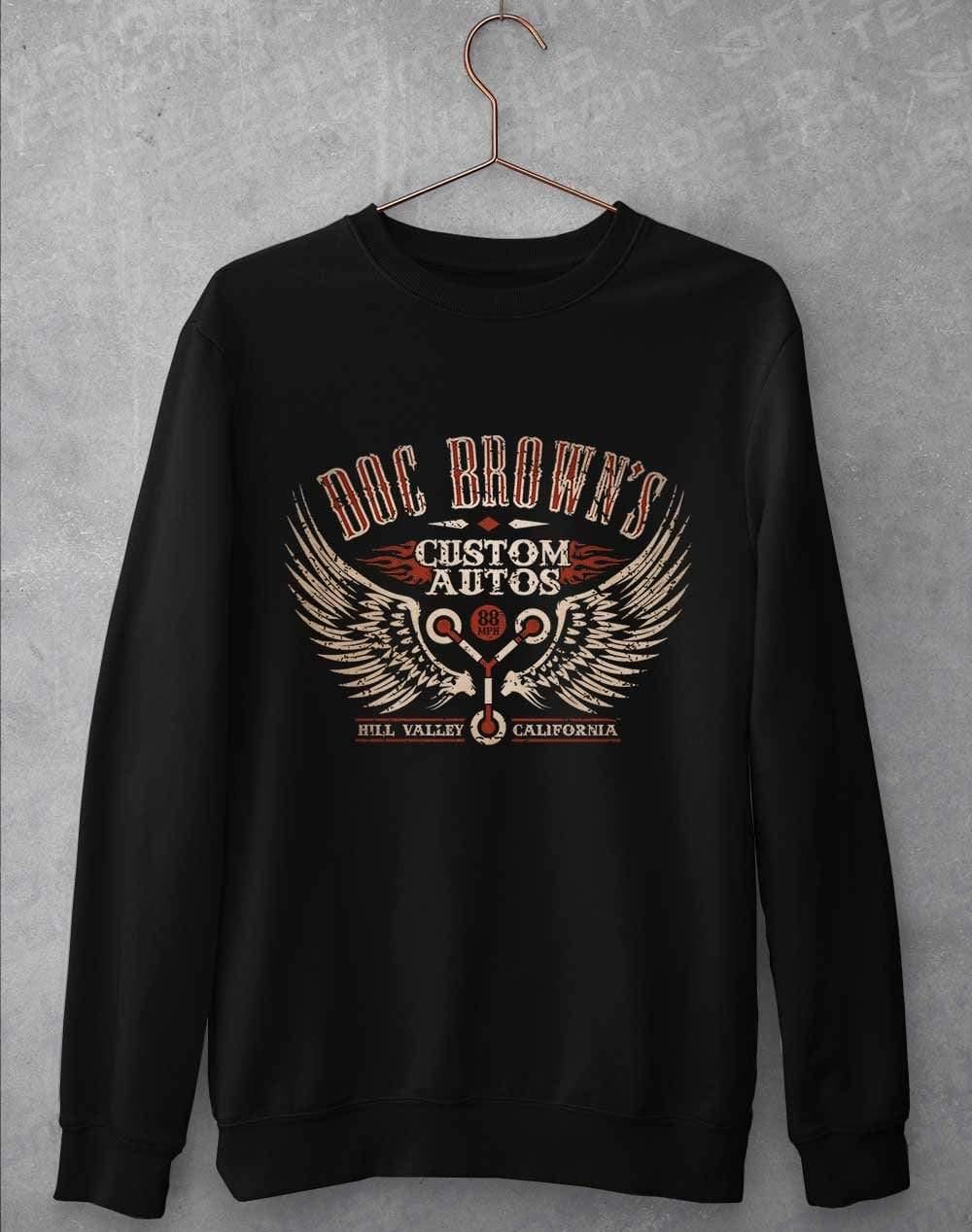 Doc Brown's Custom Autos Sweatshirt S / Jet Black  - Off World Tees
