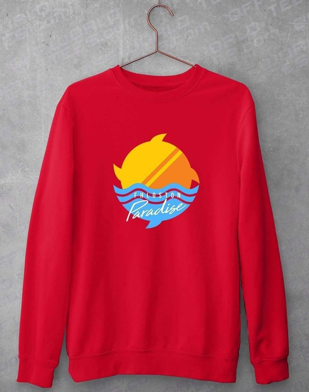 Fhloston Paradise Classic Sweatshirt S / Fire Red  - Off World Tees