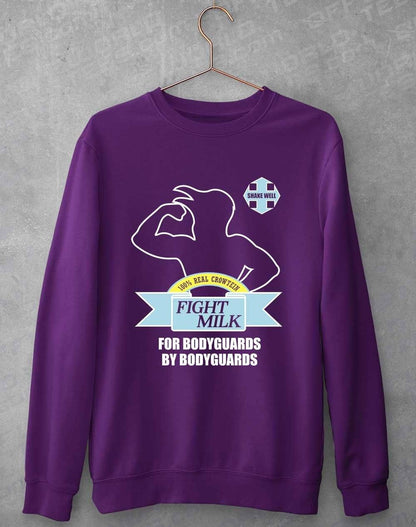 Fight Milk Sweatshirt XS / Purple  - Off World Tees