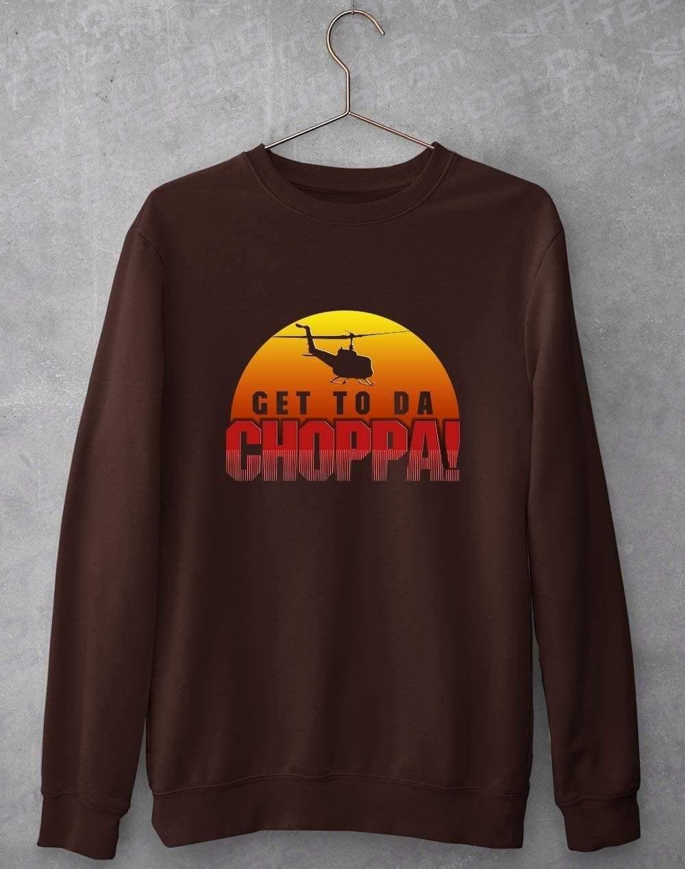 Get to da Choppa Sweatshirt S / Hot Chocolate  - Off World Tees