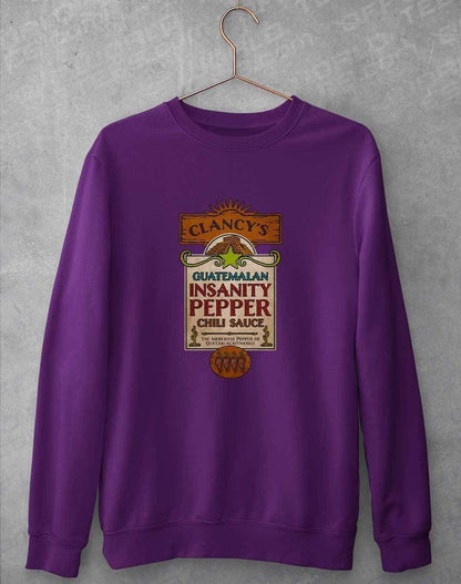 Guatemalan Insanity Pepper Chili Sauce Sweatshirt S / Purple  - Off World Tees
