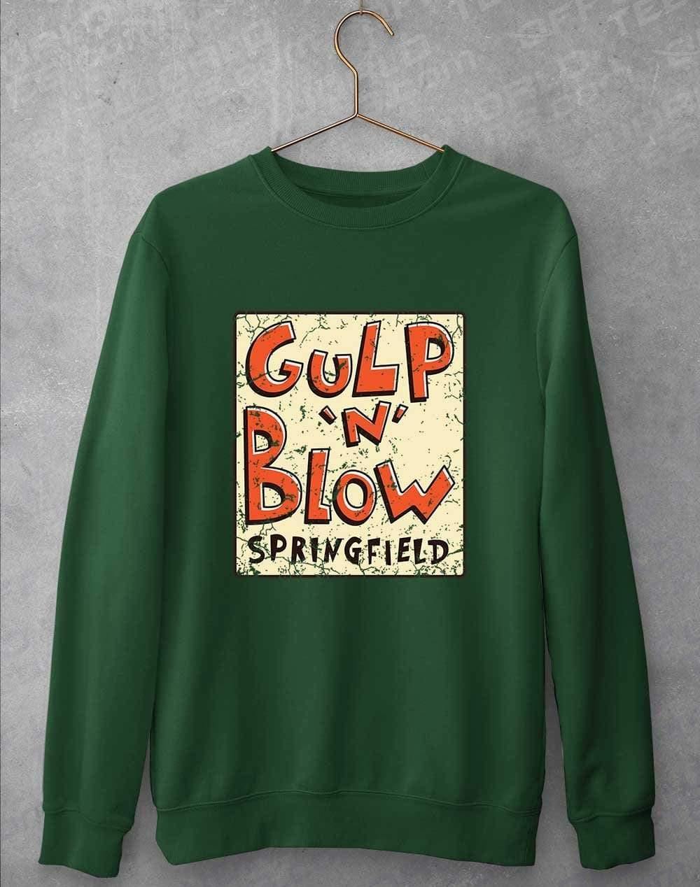 Gulp N Blow Sweatshirt S / Bottle Green  - Off World Tees
