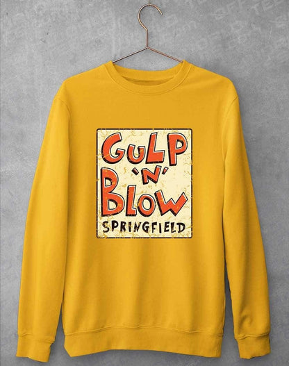 Gulp N Blow Sweatshirt S / Gold  - Off World Tees