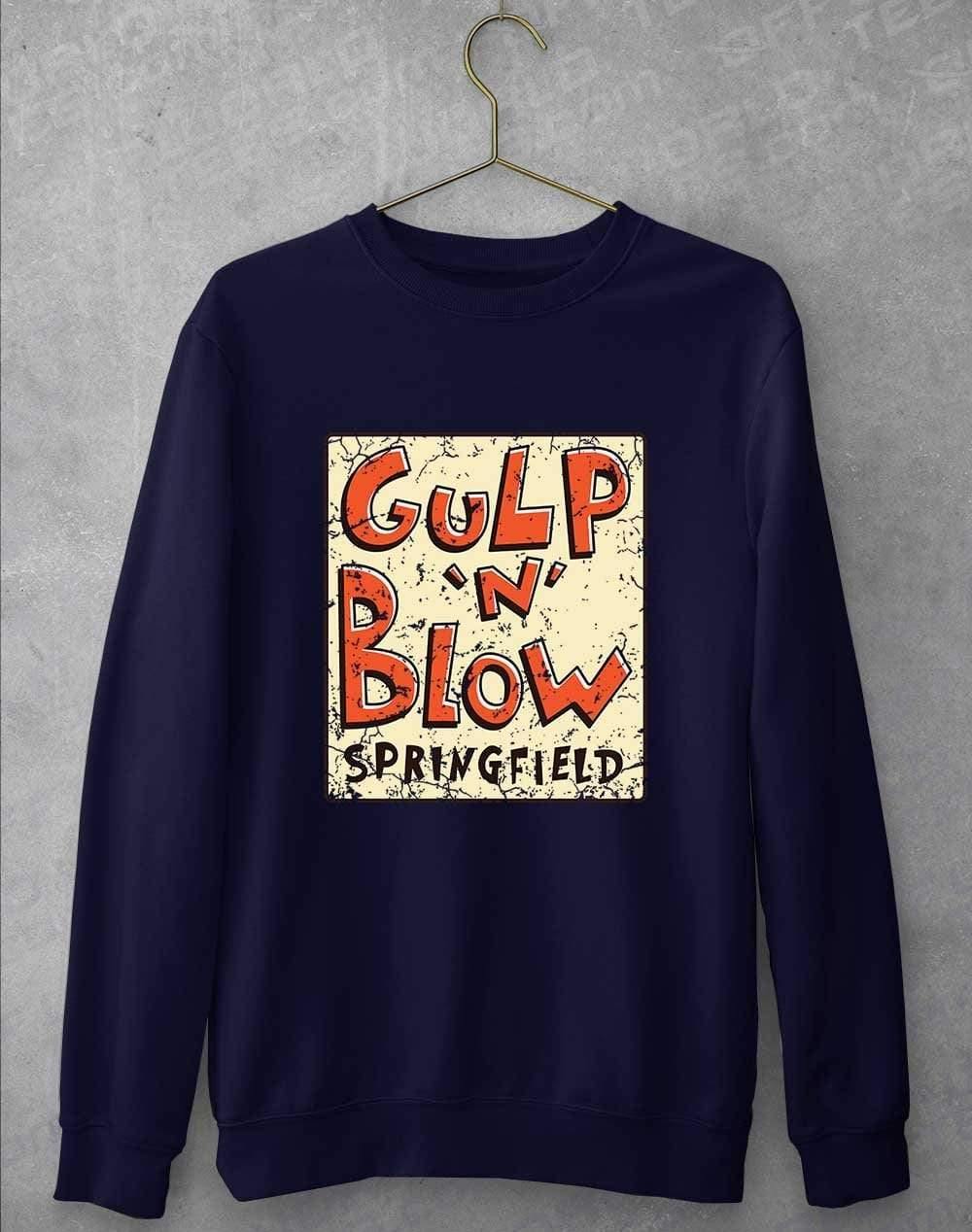 Gulp N Blow Sweatshirt S / Oxford Navy  - Off World Tees