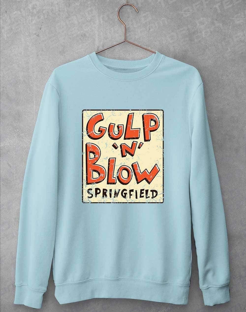 Gulp N Blow Sweatshirt S / Sky Blue  - Off World Tees