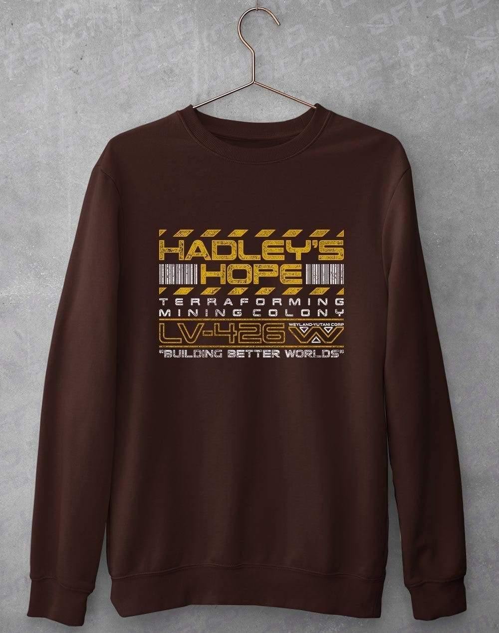Hadleys Hope Aliens Sweatshirt S / Chocolate  - Off World Tees