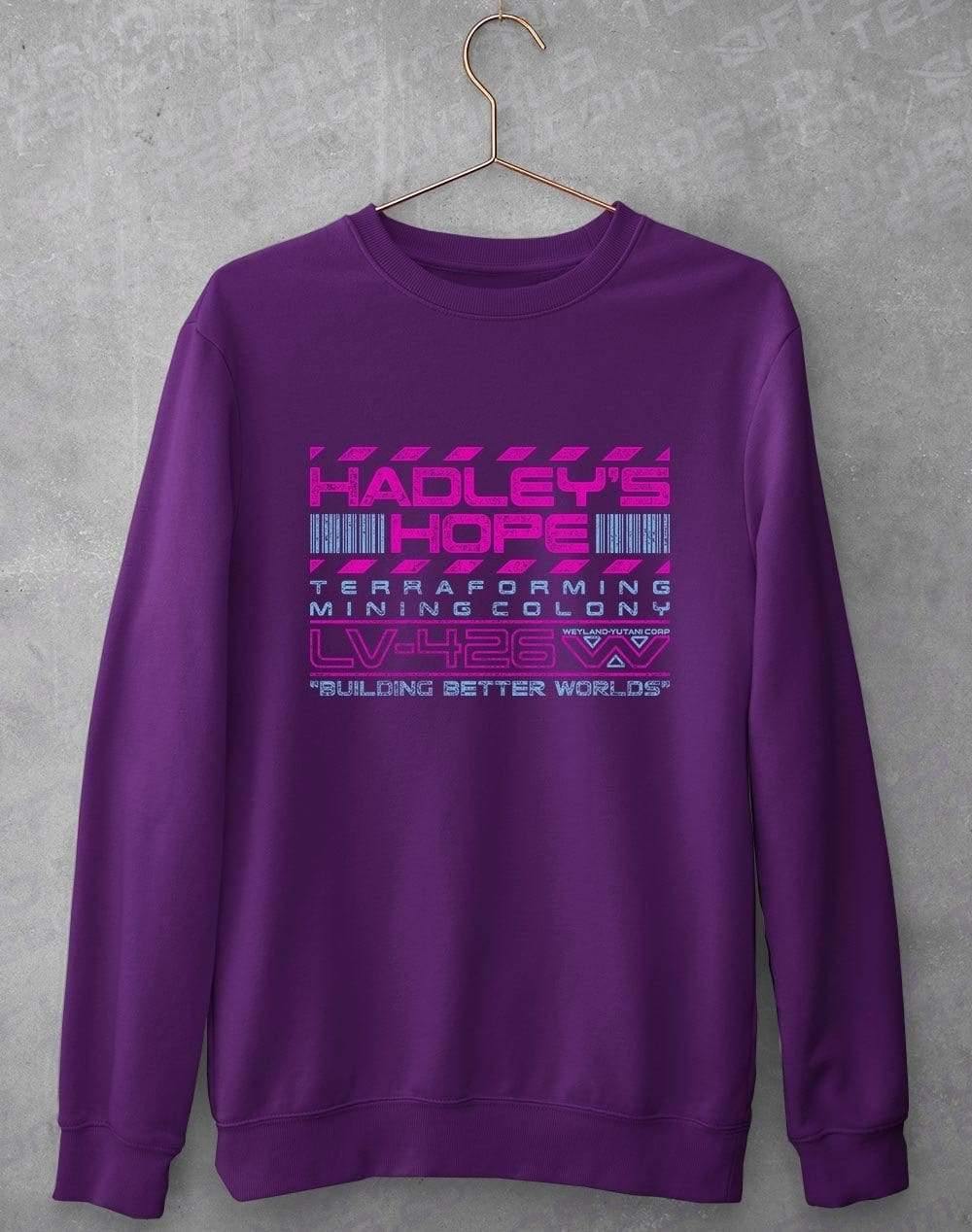 Hadleys Hope Aliens Sweatshirt S / Purple  - Off World Tees