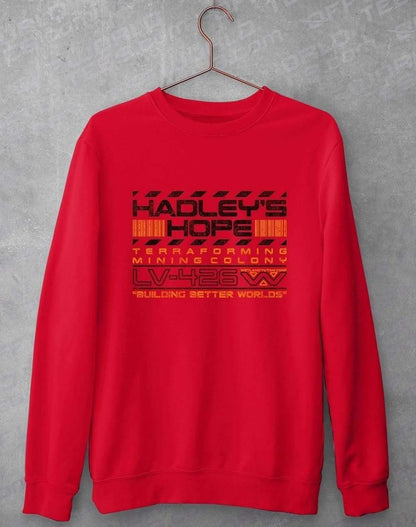 Hadleys Hope Aliens Sweatshirt S / Red  - Off World Tees