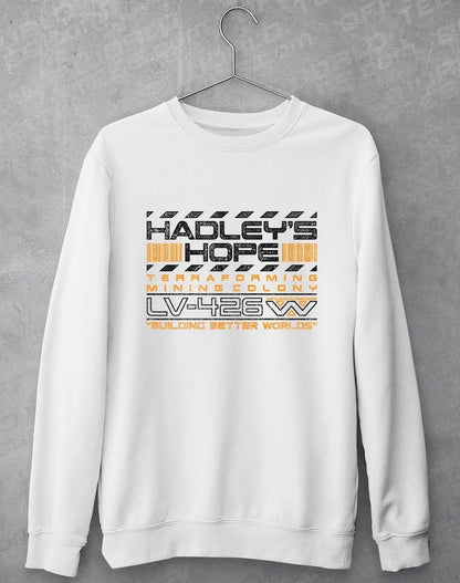 Hadleys Hope Aliens Sweatshirt S / White  - Off World Tees