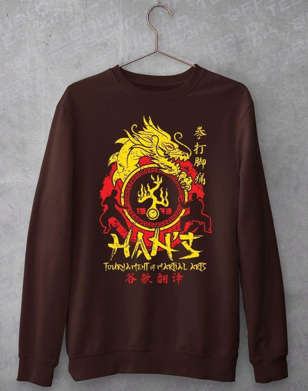 Han's Tournament of Martial Arts Sweatshirt XS / Hot Chocolate  - Off World Tees