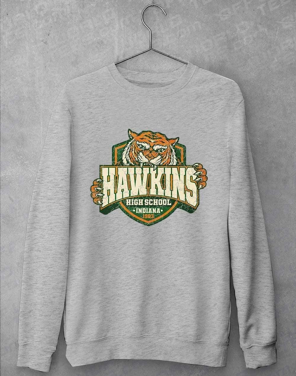 Hawkins High School Tiger Logo Sweatshirt S / Heather Grey  - Off World Tees