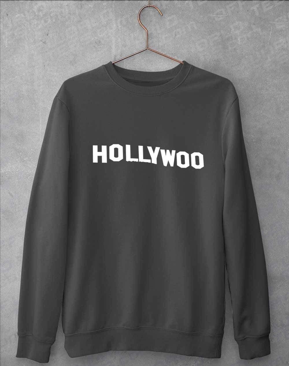 Hollywoo Sign Sweatshirt S / Charcoal  - Off World Tees